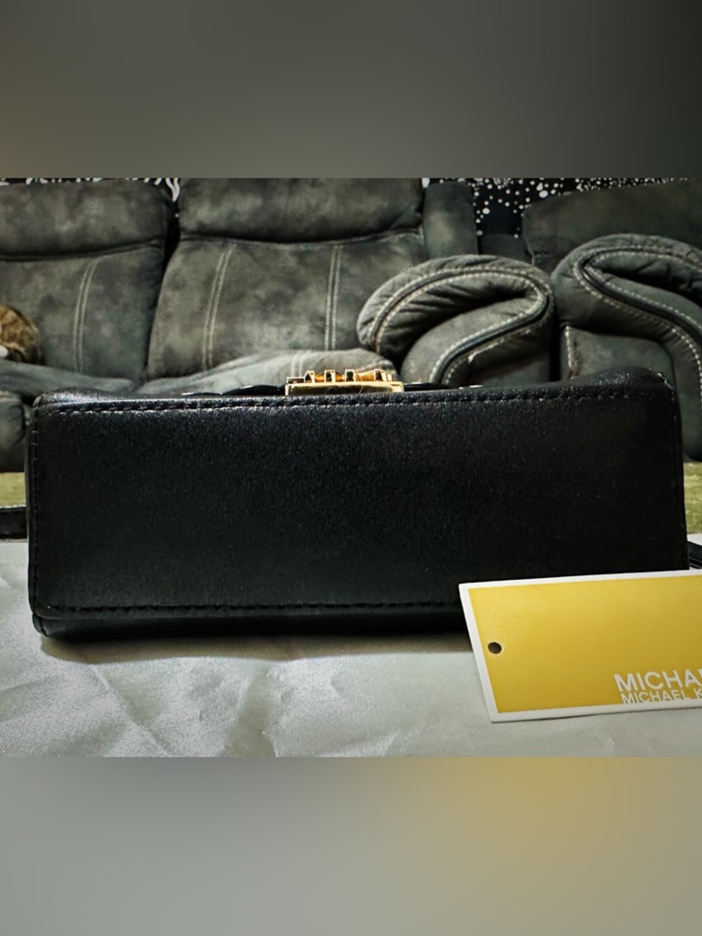 Rare Y2K Michael Kors small crossbody bag Black Leather Satchel - Picture 14 of 17